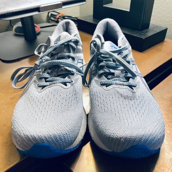 Excellent ASICS Men's GT-2000 10 Sheet Rock / Electric Blue 11 US 45 EUR 10 UK - Picture 2 of 7